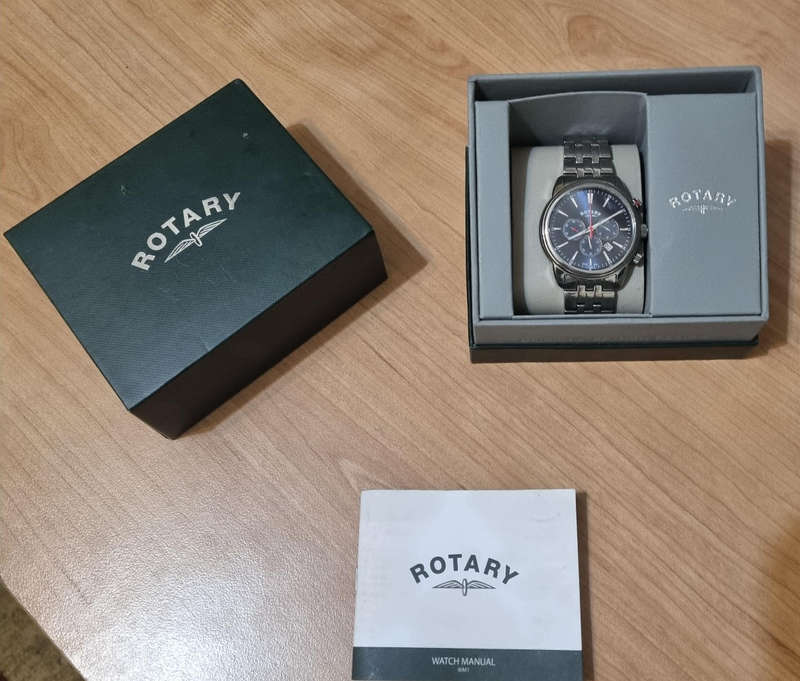 ##  Rotary Swiss Chronograph watch - Medium wrist fit - Box and Manual - Good condition ##