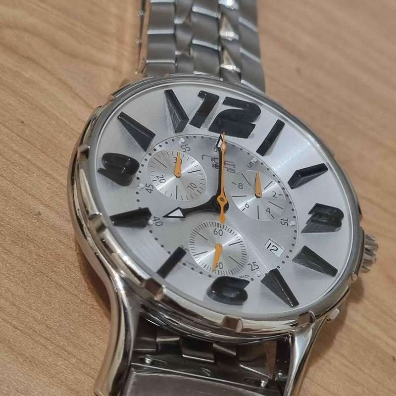 ##  NOA Swiss watch -  large Unique dial - can fit large wrist - almost new Model 1675 - G 002 ##
