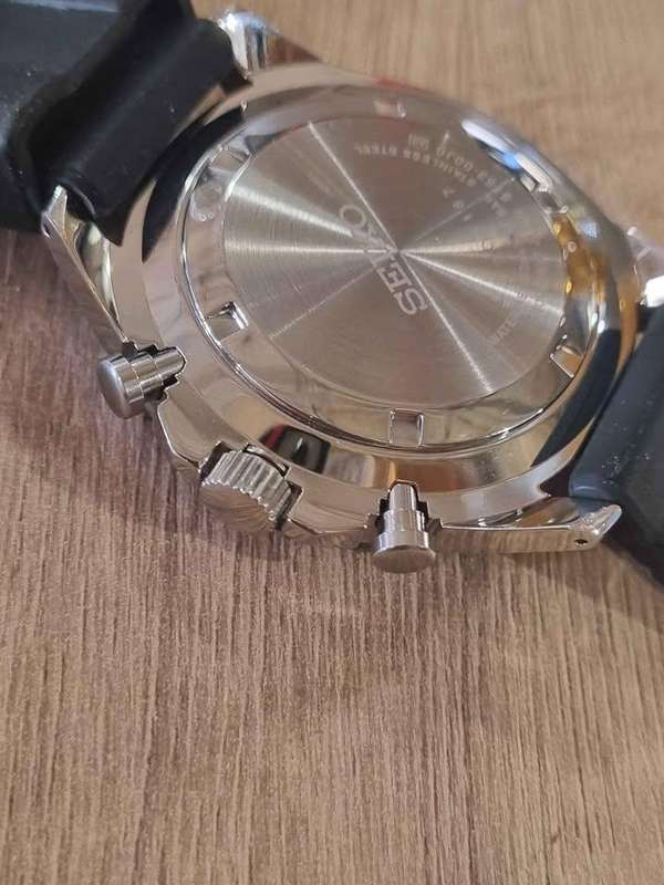 ##  Seiko Chronograph Model Ssb347pi watch Rubber strap great condition ##