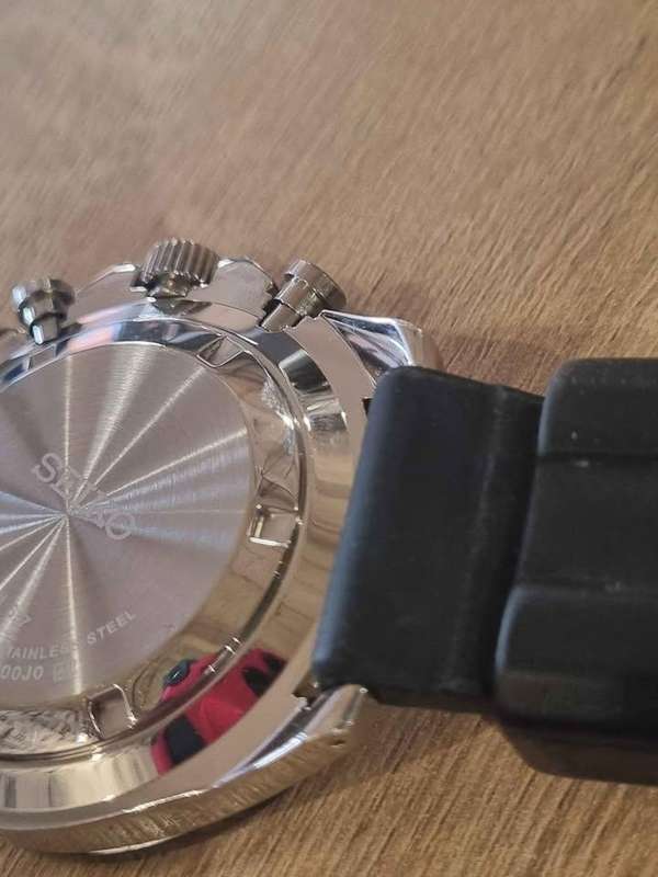 ##  Seiko Chronograph Model Ssb347pi watch Rubber strap great condition ##