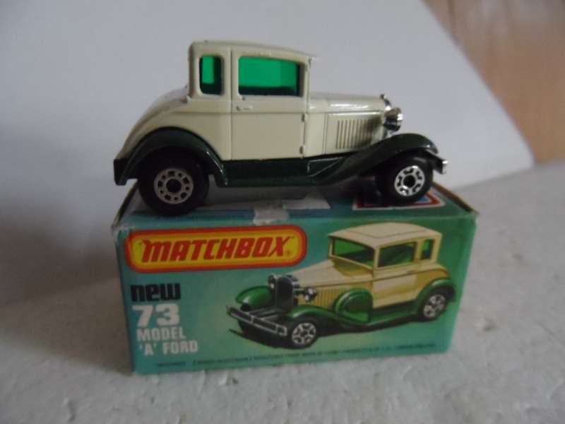 MATCHBOX SUPERFAST No. 73c FORD MODEL 'A' CAR IN ORIGINAL DISPLAY/STORAGE BOX