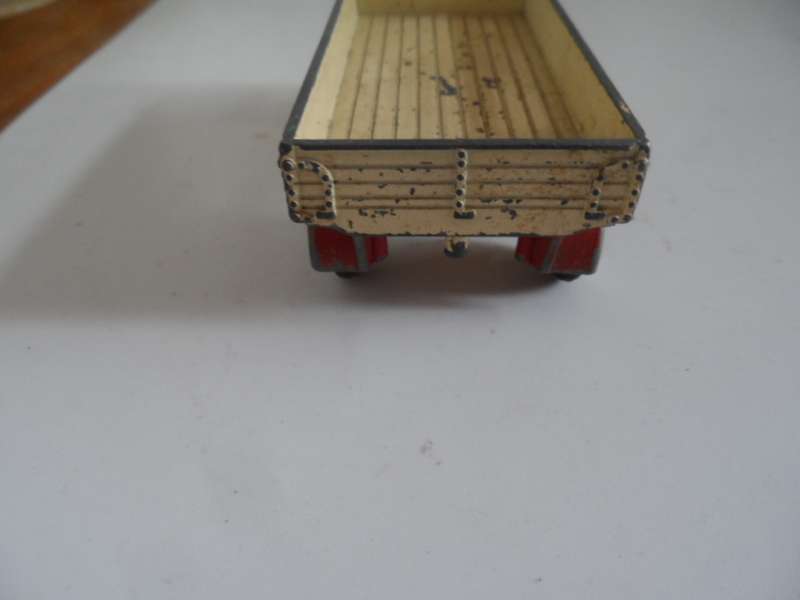 Corgi Toys 100 Dropside Trailer Red/Cream Vintage 1957-65- domed hubs [m100]