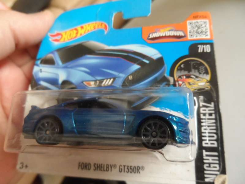Hot Wheels Ford Shelby GT350R Blue 2016 Nightburnerz  [M48]