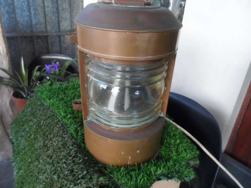 VINTAGE SHIPS COPPER LANTERN.