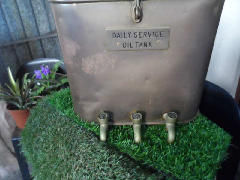 VINTAGE SHIPS COPPER ENGINE ROOM DAILY OIL DISPENSER, THREE COMPARTMENT