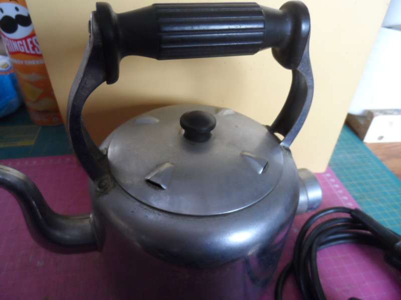 Vintage Swan Brand Bulpitt & Sons CH223A Stainless Steel Electric Kettle