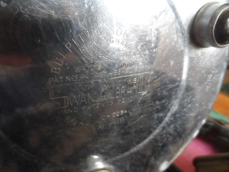 Vintage Swan Brand Bulpitt & Sons CH223A Stainless Steel Electric Kettle