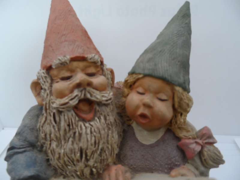 1994 Vintage Klaus Wickl, Anke & Arne Gnome Music Box "Winter Wonderland" Enesco