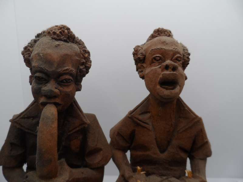 FOUR MUSICIANS , CLAY,  `4 TO 21 CM TALL