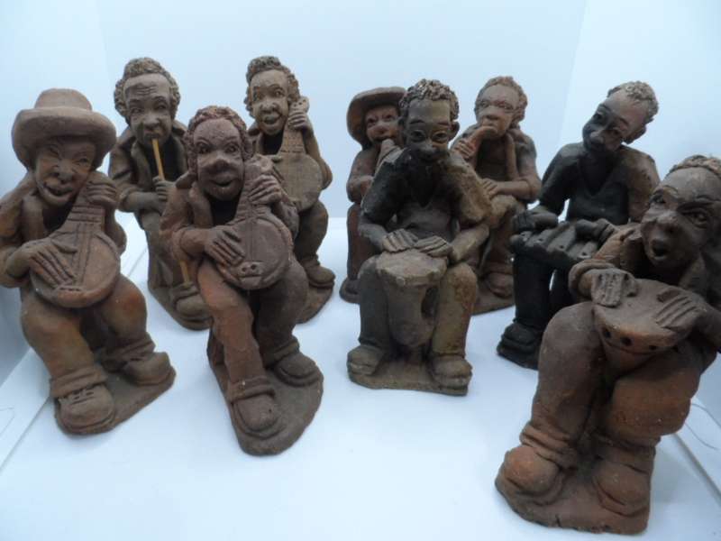 CLAY 9 MAN MUSIC GROUP 11 TO 14 CM  TALL [Y301]