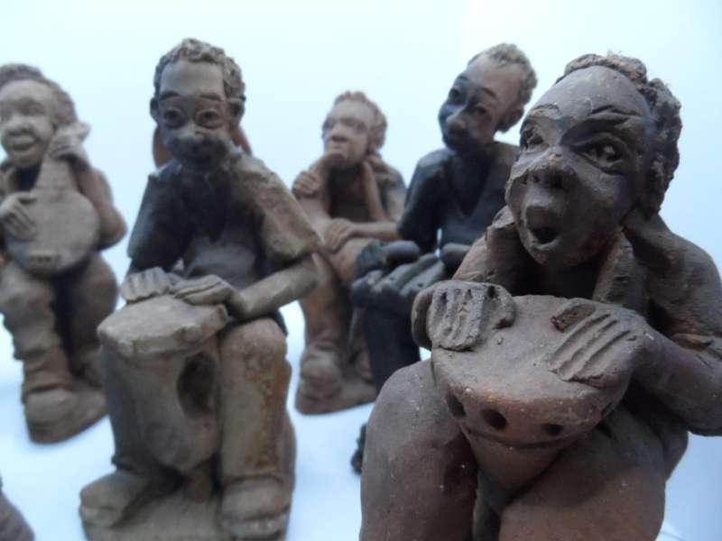 CLAY 9 MAN MUSIC GROUP 11 TO 14 CM  TALL [Y301]