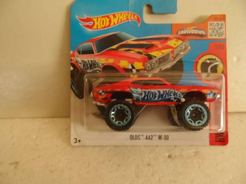 HOT WHEELS 2016 HW DARE DEVILS #1 OLDS 442 W-30 HOTWHEELS RED -sealed short card[m49]