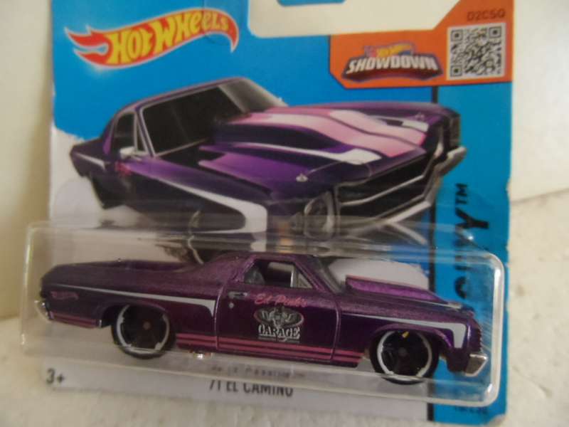2015 Hot Wheels HW CITY '71 El Camino 18/250 (Purple Version)-sealed short card-[m51]