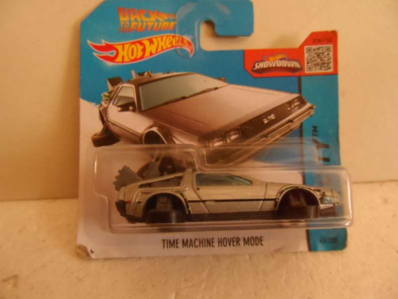 Hot Wheels 2015 Back to the Future Time Machine Hover Mode silver HW City - sealed short card- [m51]