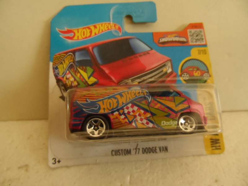 hot wheels 2016 hw art cars 7 of 10 custom 77 dodge van  - sealed short card - [m51]