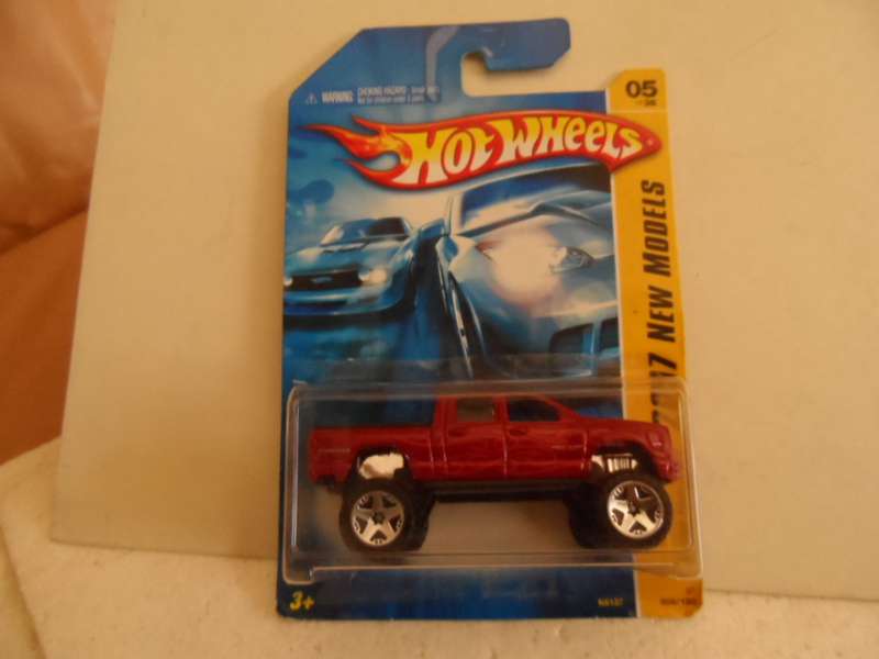 2007 New Models HOT WHEELS DODGE RAM 1500 #05 MF DK RED 2007 Factory Sealed-[m47]