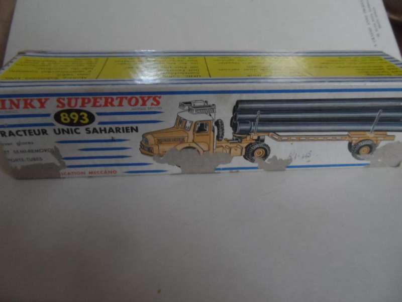 Dinky Supertoys 893 Tracteur Unic Saharien Pipe Truck made in France boxed  [d24]
