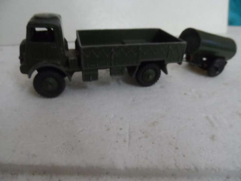 Vintage Dinky Toys No. 623 Army Wagon Truck with driver England Meccano and custom trailer [m26]