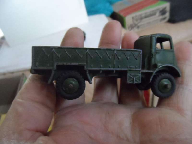 Vintage Dinky Toys No. 623 Army Wagon Truck with driver England Meccano and custom trailer [m26]