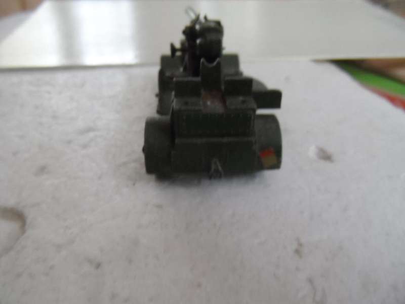 VINTAGE DINKYS TOY 161B MILITARY DARK GREEN ANTI AIRCRAFT GUN ON TRAILER  [M43]