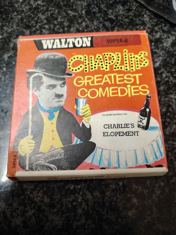 Charlie Chaplin Super-8 film reel.