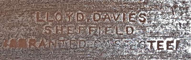 Collectable vintage Lloyd Davies Tenon/Backsaw - Steel Spine with Visible Etching  - see pics
