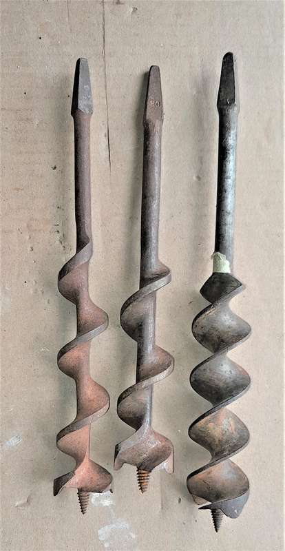 3 Auger Bits - Irwin Manibor No20 & 2 others -As per pictures