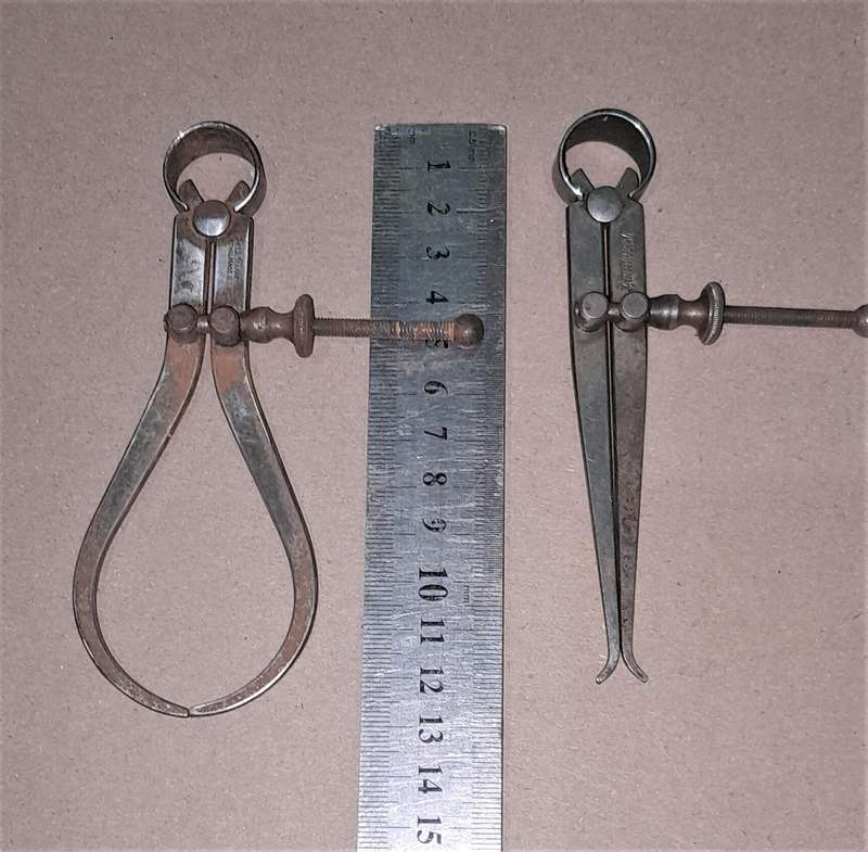 2 Vintage LS Starrett Calipers