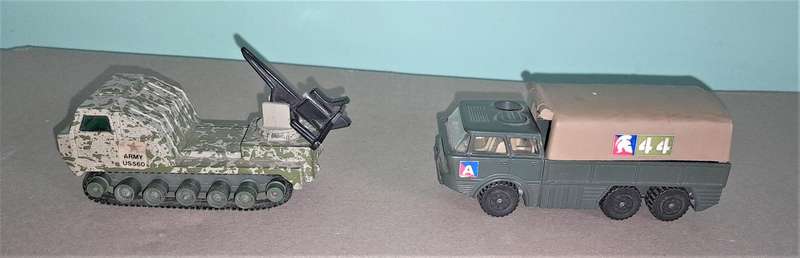 Matchbox Diecast - BattleKings K116 Artillery Truck + K117 Hawk Launcher