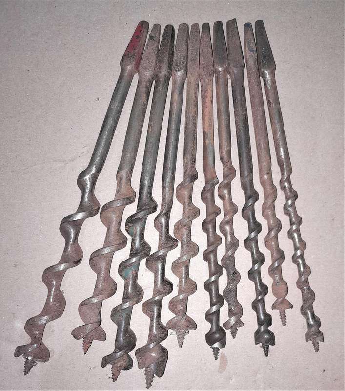 10 Vintage Auger Bits - bid per bit