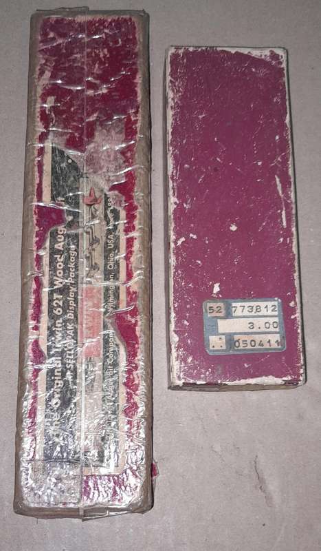 3 Irwin Bits With Box - 1x 62T No2 Auger Bit & 2x 1R Drill Press Bits