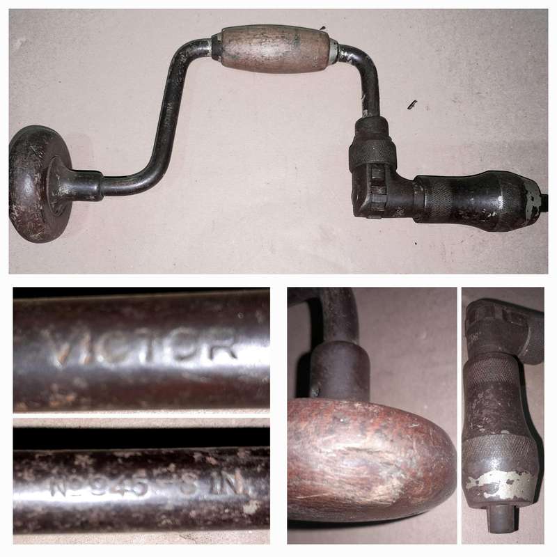 Vintage Victor No945 8" brace drill