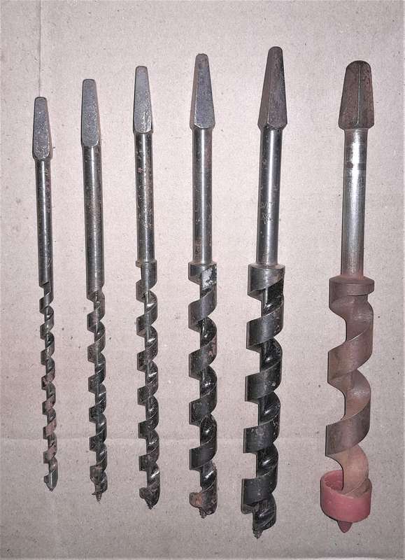 5x Japanese Star M + 1 replacement - New Old Stock imperial auger bits + case- as per pictures