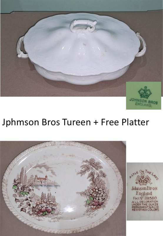 Vintahe Johnson Bros Tureen + Free Johnson Bros Platter