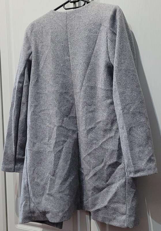 Grey mid length coat (Size L)