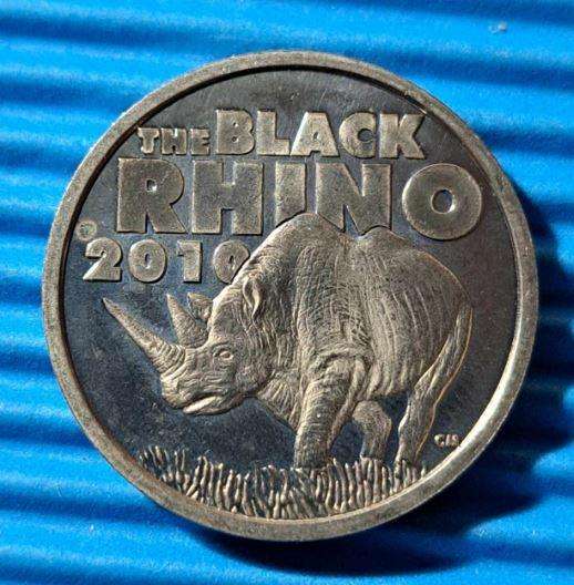 2010 SA Coin World Token - Black Rhino