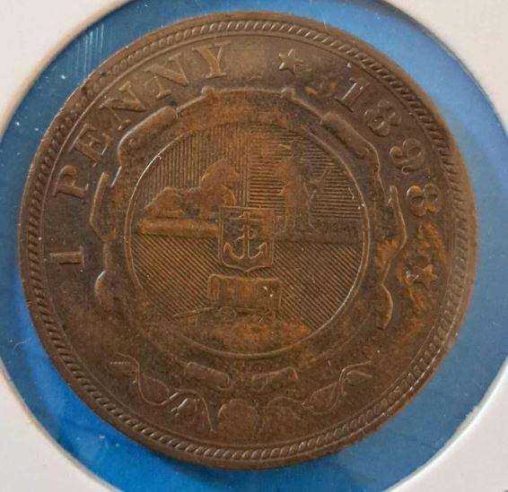 *** 1898 - ZAR PENNY IN MYLAR #107 ***