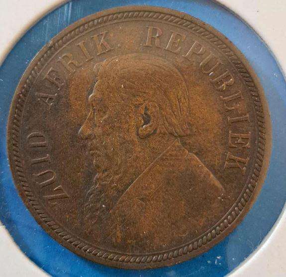 *** 1898 - ZAR PENNY IN MYLAR #107 ***
