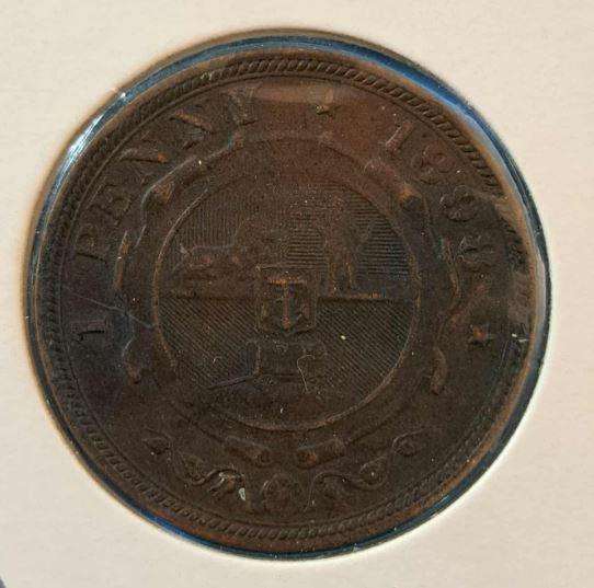 *** 1898 - ZAR PENNY IN MYLAR #72 ***