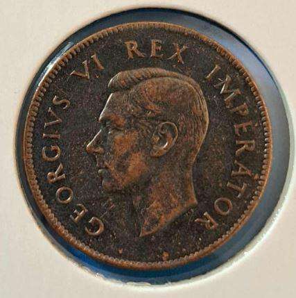 *** 1941 - SA UNION 1/4 PENNY IN MYLAR #49 ***