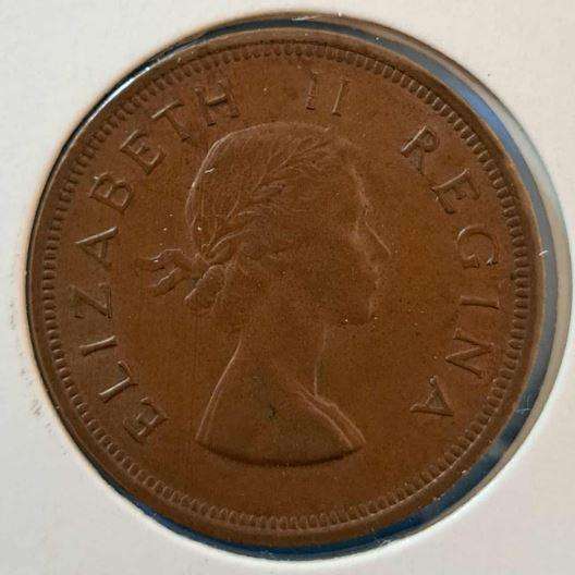 *** 1954 - SA UNION PENNY IN MYLAR #47 ***
