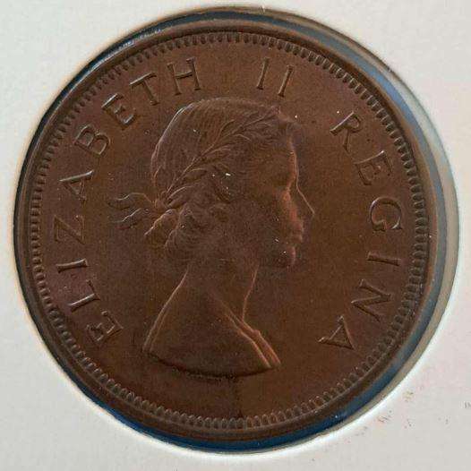 *** 1955 - SA UNION PENNY IN MYLAR #46 ***