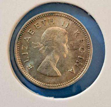 1953 South Africa Union 3 Pence in Mylar #44