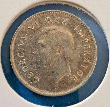 1942 SA Union 3 Pence in Mylar #42