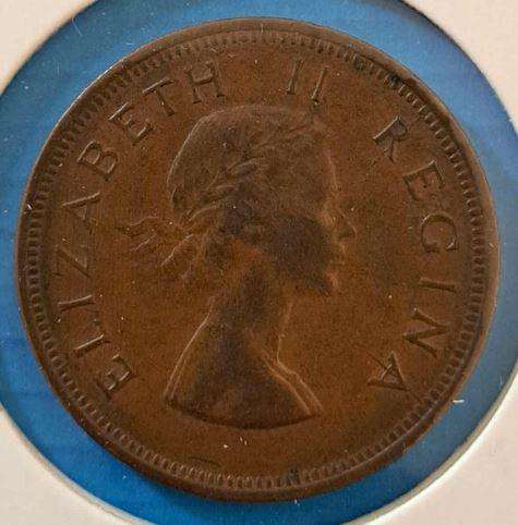1954 South African Union Penny in Mylar #38