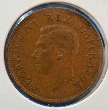 1945 SA Union 1/2 Penny in Mylar #37