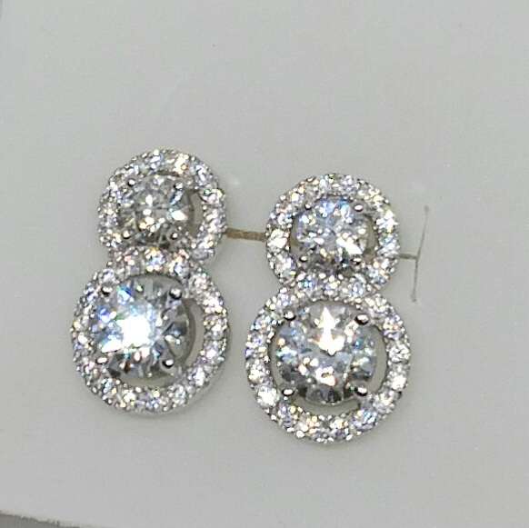 3.12tcw White Moissanite Earrings