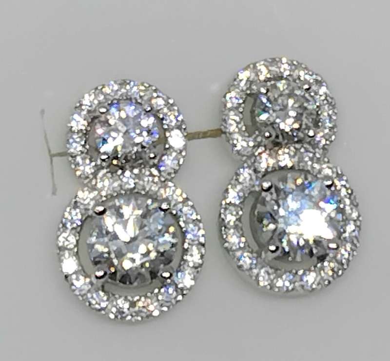 3.12tcw White Moissanite Earrings