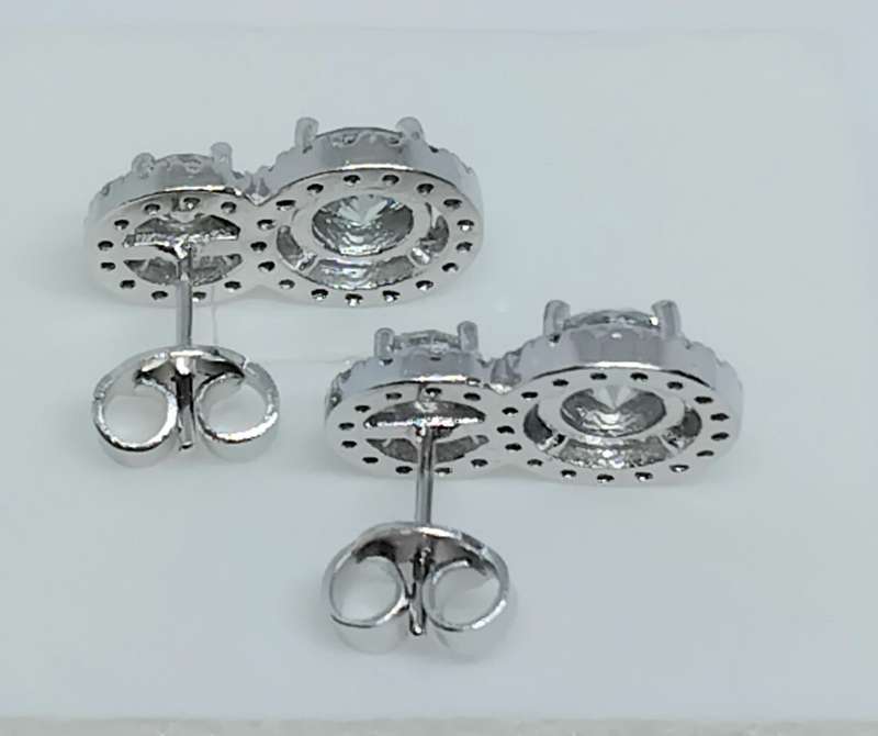 3.12tcw White Moissanite Earrings