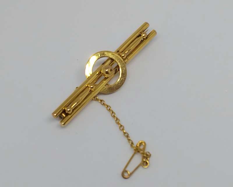 Antique 9ct Gold Bar Brooch